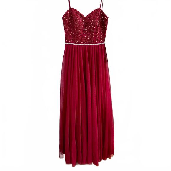 NWT Jodi Kristopher Strapless Prom Embellished Formal Prom Dress- Size 7 - Picture 1 of 8